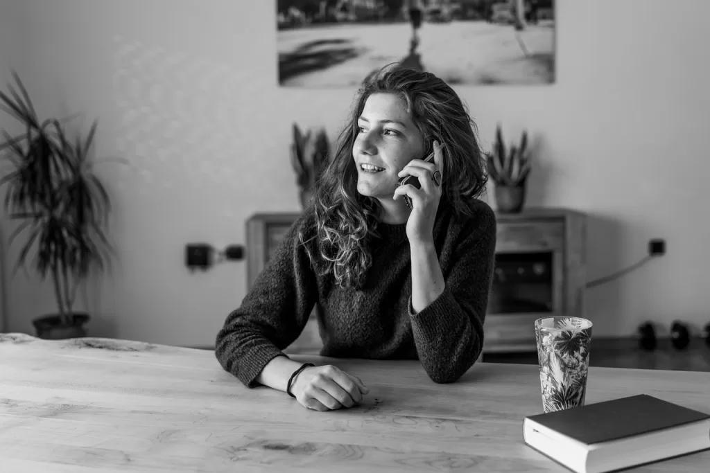 woman talking on the phone