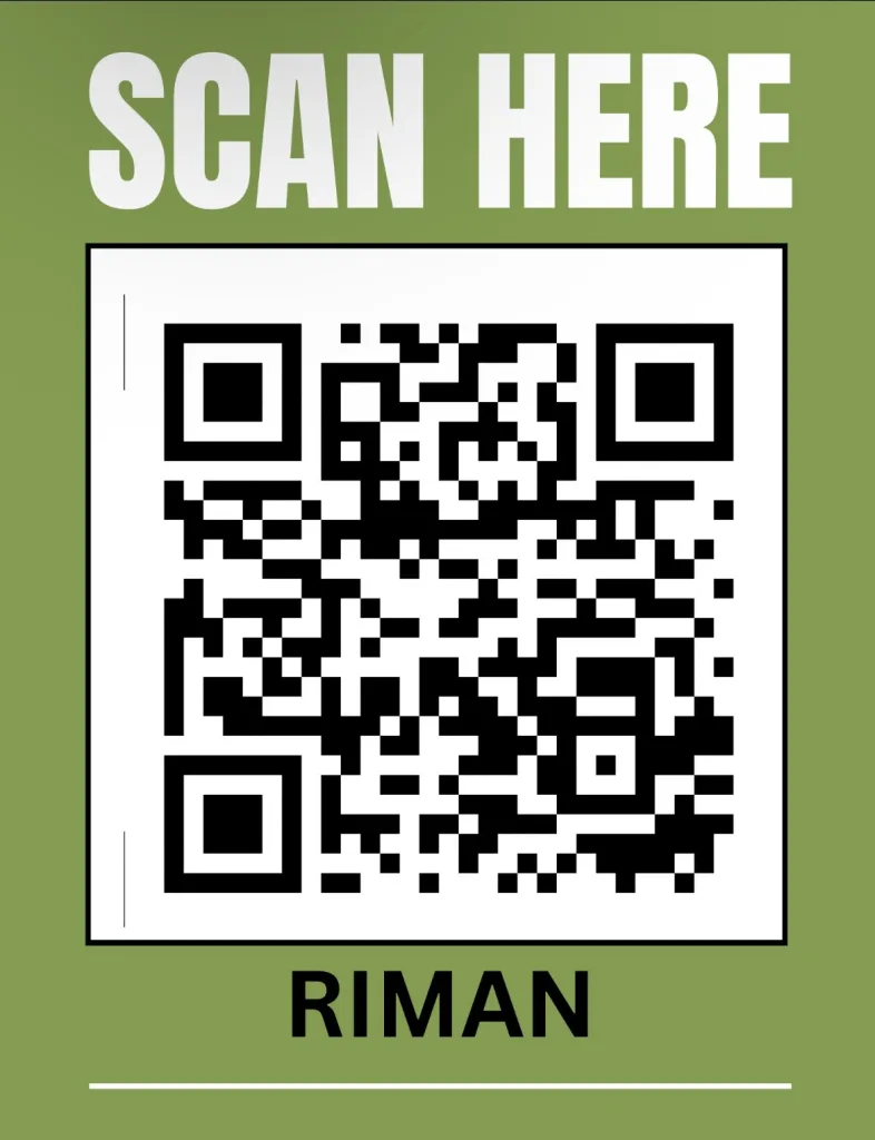 QR code to order Riman products
