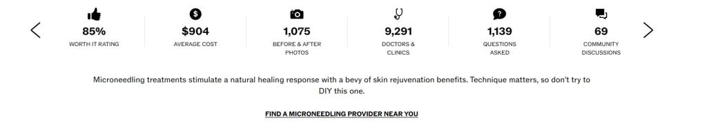 image showing average cost of microneedling