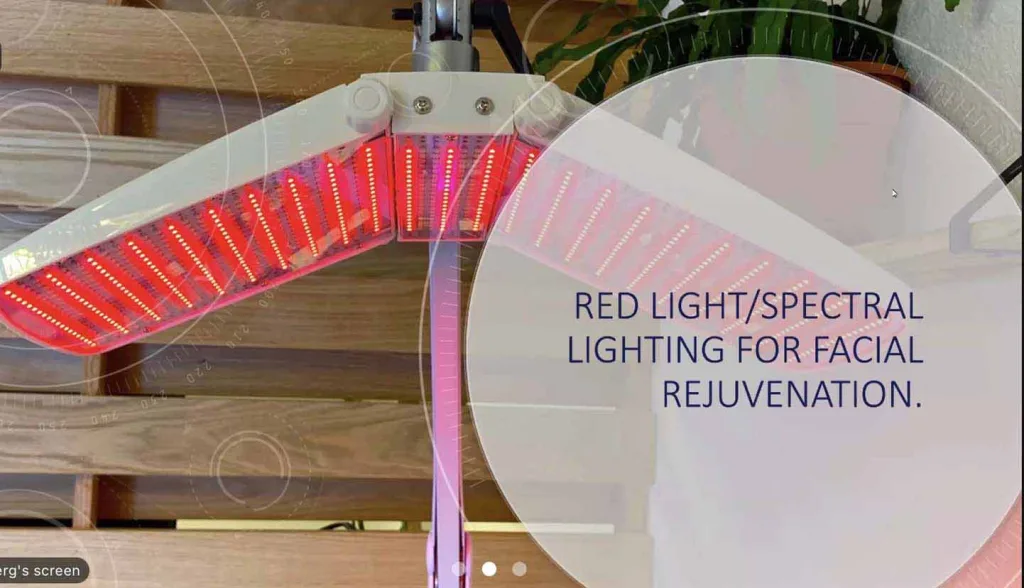 Image of Red light used for facial rejuvenation